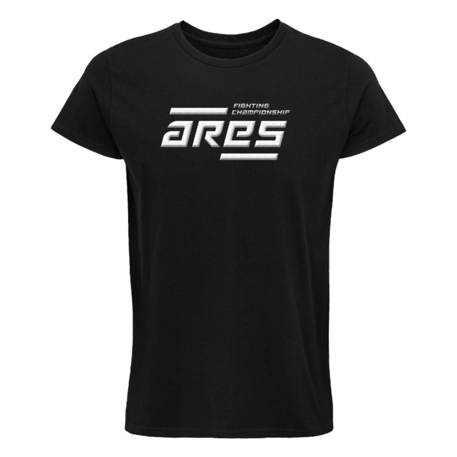 T-shirtNOIR Logo ARES BLANC Puff