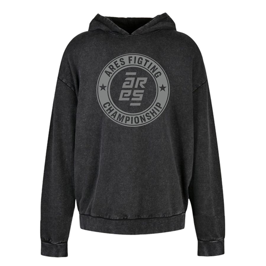 Sweat ANTHRACITE ARES Logo Rond Flock Velour