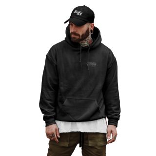 Sweat Capuche NOIR petit Logo Noir