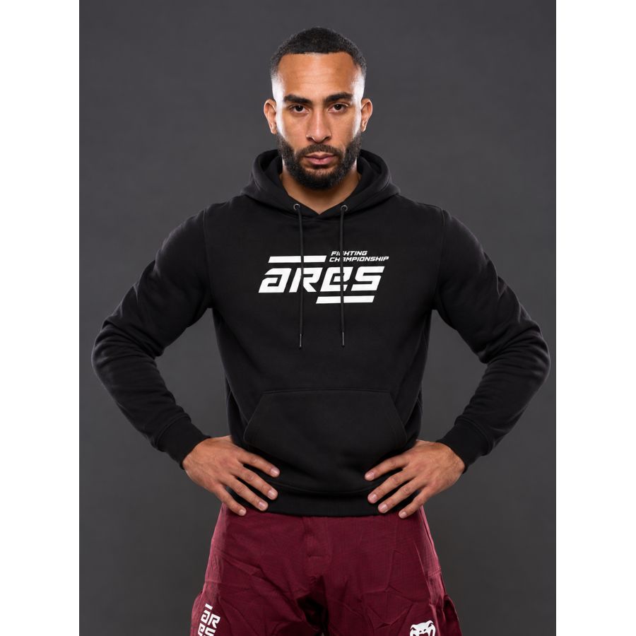 Sweat Capuche NOIR MURANO Grand Logo Blanc