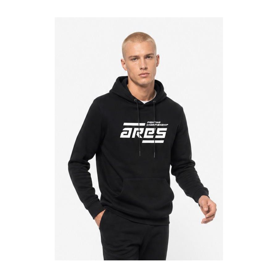 Sweat Capuche NOIR MURANO Grand Logo Blanc