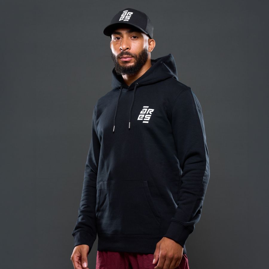 Sweat à Capuche Noir ARES Logo Dos