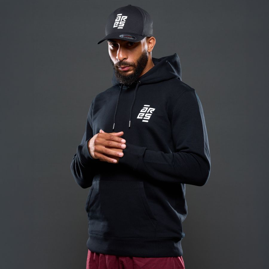 Sweat à Capuche Noir ARES Logo Dos
